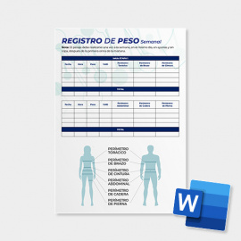 Registro de Peso de Fit6 (Editable en Word)